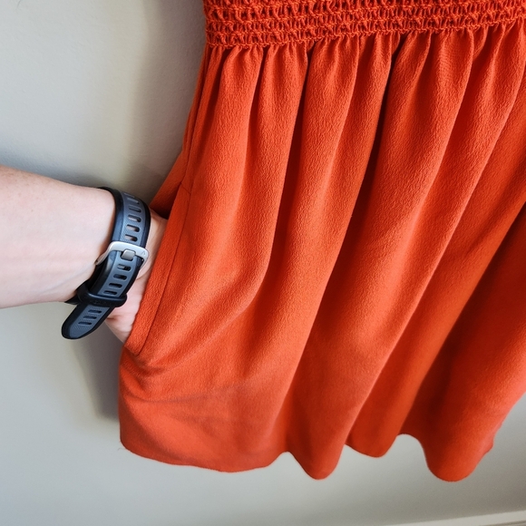 ARITZIA Babaton Orange 100 % Silk Tank Top Sleeveless Dress Size S Coquette - Picture 9 of 15